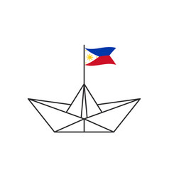 Paper Boat Icon A Boat With The Flag