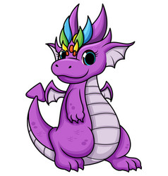 Purple Female Dragon Cartoon Clip Art