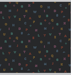 Seamless Abstract Pattern With Alphabet Letters