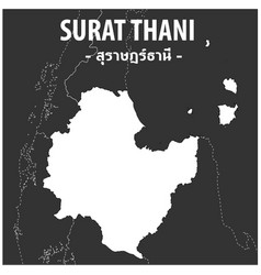 Surat Thani Map Province Thailand