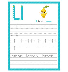 Trace Letter L Uppercase And Lowercase Alphabet