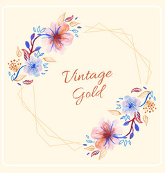 Gold Pink Floral Background