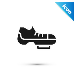 Grey Triathlon Cycling Shoes Icon Isolated