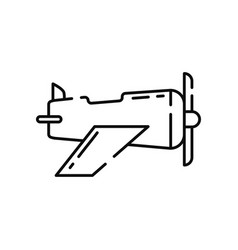 Isolated Flat Airplane Toy Sketch Icon