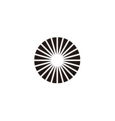 Letter O Sun Geometric Symbol Simple Logo