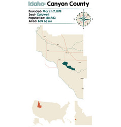 Map Canyon County In Idaho