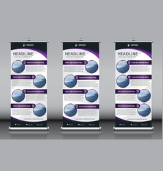 Roll Up Vertical Pull Banner 3 In 1 Set