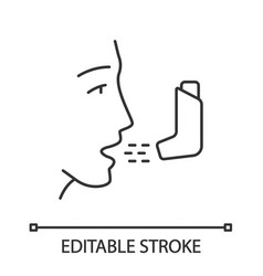 Asthma Inhaler Linear Icon