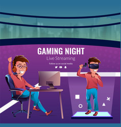 Banner Design Of Gaming Night Live Streaming