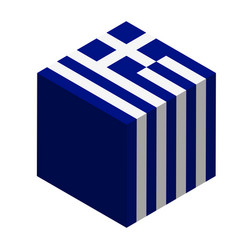 Cube Flag Of Greece