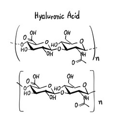 Hyaluronic Acid Molecule Formula Hand Drawn