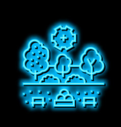 Landscape Development Services Neon Glow Icon