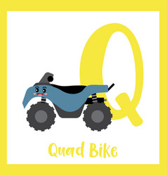 Letter Q Vocabulary Quad Bike