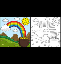 St Patricks Day Rainbow Coloring Page