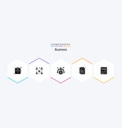 Business 25 Glyph Icon Pack Including Online Work