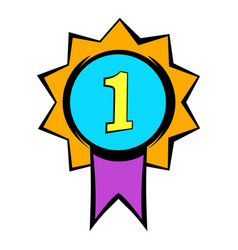 First place badges and ribbons Royalty Free Vector Image