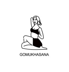 Gomukhasana Pose Yoga Composition