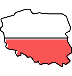 Poland Country Map Flag Color Icon