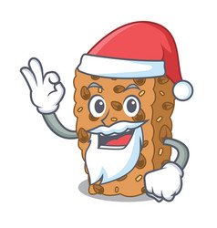 Santa Granola Bar Mascot Cartoon