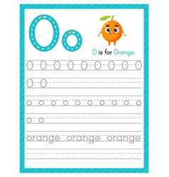 Trace Letter O Uppercase And Lowercase Alphabet