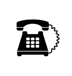 Black Retro Telephone Icon