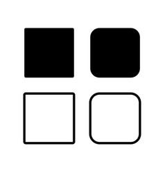 Square Or Rectangle Shape Icon Isolated