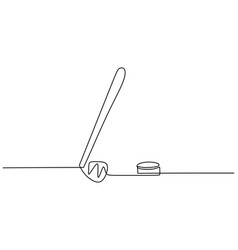 Golf Stick Club One Line Drawing Continuous Hand