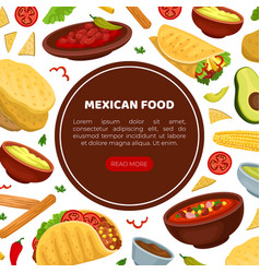 Mexican Food Web Banner With Space For Text