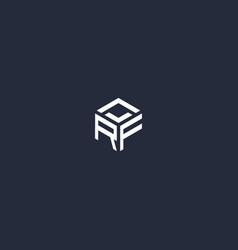 Rf Initial Hexagon Logo Design