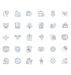 E-commerce Sites Line Icons Collection Online