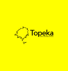 Topeka Kansas United States City Line Modern Logo