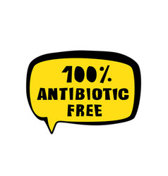 Antibiotic Free Text No Antibiotics Lettering