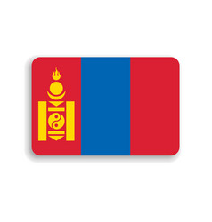 Rounded Rectangle Flag Of Mongolia