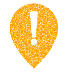 Golden Notice Map Pointer Mosaic Icon