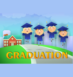 Graduation Poster Design Cartoon Graduates