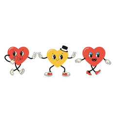 Groovy Heart Character Valentines Day