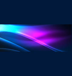 Neon Light Glowing Waves And Lines Background Set