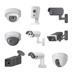 Set Modern Security Camera Outdoor Or Indoor