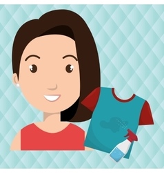 Woman Cartoon Tshirt Bottle Spray