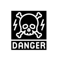 Dangerous Electricity Glyph Icon