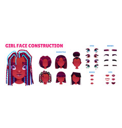 Black Woman Face Construction Avatar Constructor