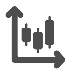 Dynamic Bar Chart Solid Icon Diagram Concept