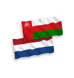 Flags Of Sultanate Of Oman And Netherlands