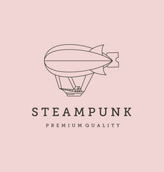 Steampunk Line Art Logo Symbol Design