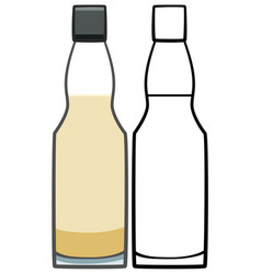 Bottle Sherry In Colored And Line Versions