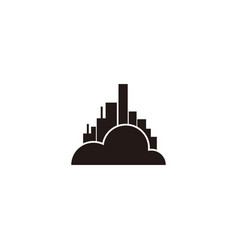 Cloud Buildings Geometric Symbol Simple Logo