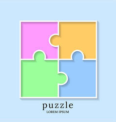 Colorful Puzzle Logo Jigsaw Pieces