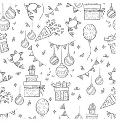 Festive Seamless Pattern Christmas Balls Decor