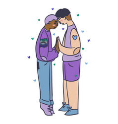 Gay Couple Color Stroke