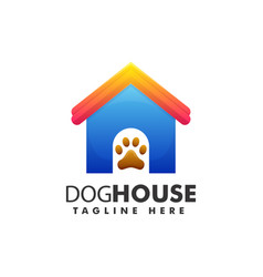 Logo Dog House Gradient Colorful Style